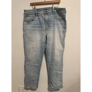 American Eagle Outfitters Mens Baggy Jeans Light Wash Denim Size 38x30